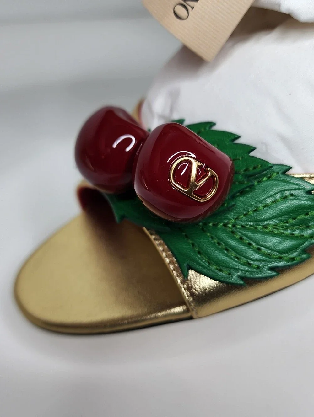 Valentino Garavani Womens Cherryfic Ankle Wrapped Sandals Size 7.5